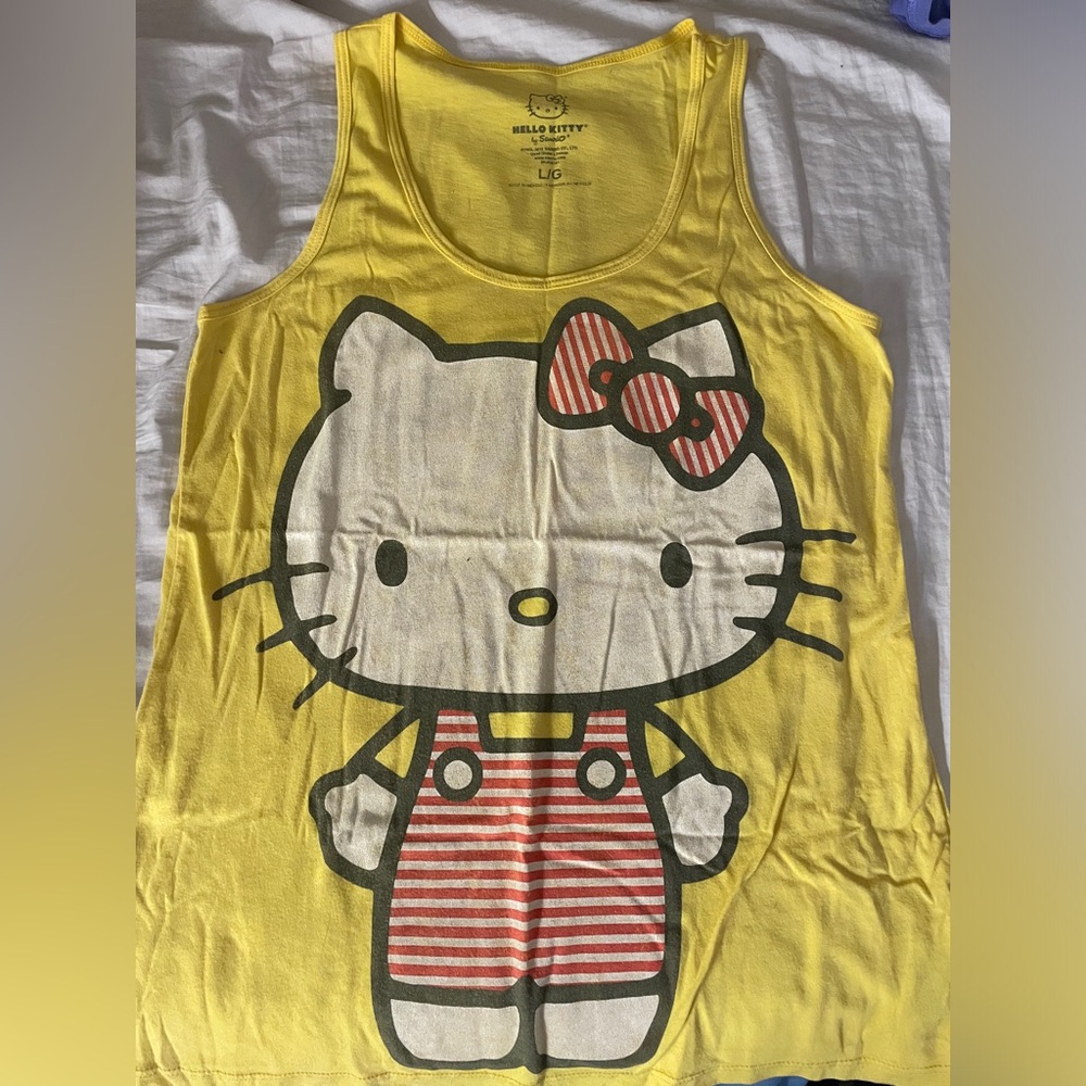 Hello Kitty yellow racerback tank